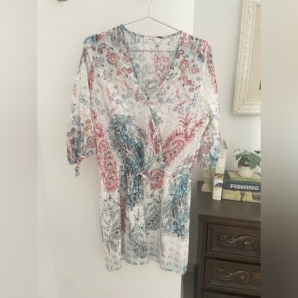 On The Road Eyelet Wrap Dress medium NWOT - Picture 1 of 9